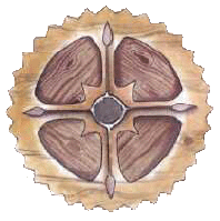 Symbole : engrenage dot de quatre rayons